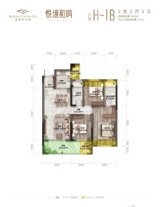 建面约116.9㎡H-1B户型