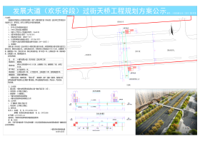 发展大道（欢乐谷段）过街天桥工程规划方案公示