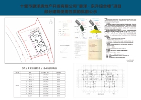 市自然资源和规划局关于明确十堰市惠泽房地产开发有限公司 “惠泽·东升综合楼”项目部分建筑使用性质的批前公示