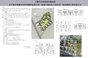 关于湖北寿康永乐商贸集团有限公司“紫霄大道商住小区项目”规划建筑方案批前公示