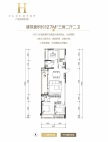 H户型三房两厅两卫建面约127㎡