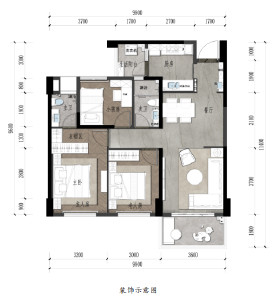 B1户型建面约101.81㎡