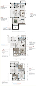 A边户户型建面约158㎡3室2厅