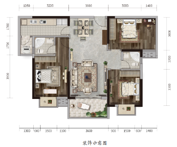 B3户型建面约97.10㎡