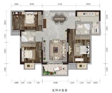 B1户型建面约108.60㎡