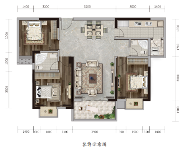 B4户型建面约109.21㎡