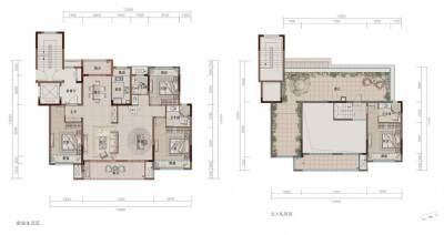 B洋房户型建面约175㎡5室2厅