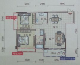 康桥水岸三期·温莎堡89.5㎡精致小两房户型解析