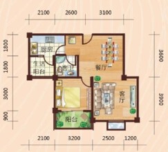 山水国际62.48㎡经典小户型邀您鉴赏