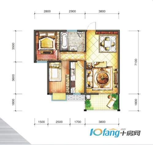 东方明珠三期荣域E户型图